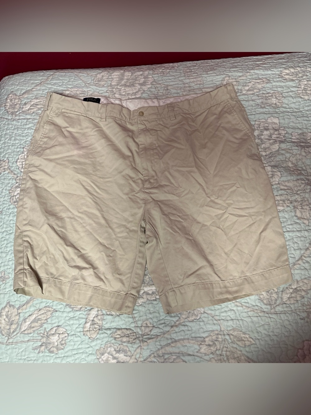 Ralph Lauren Men’s Beige Flat-Front Shorts